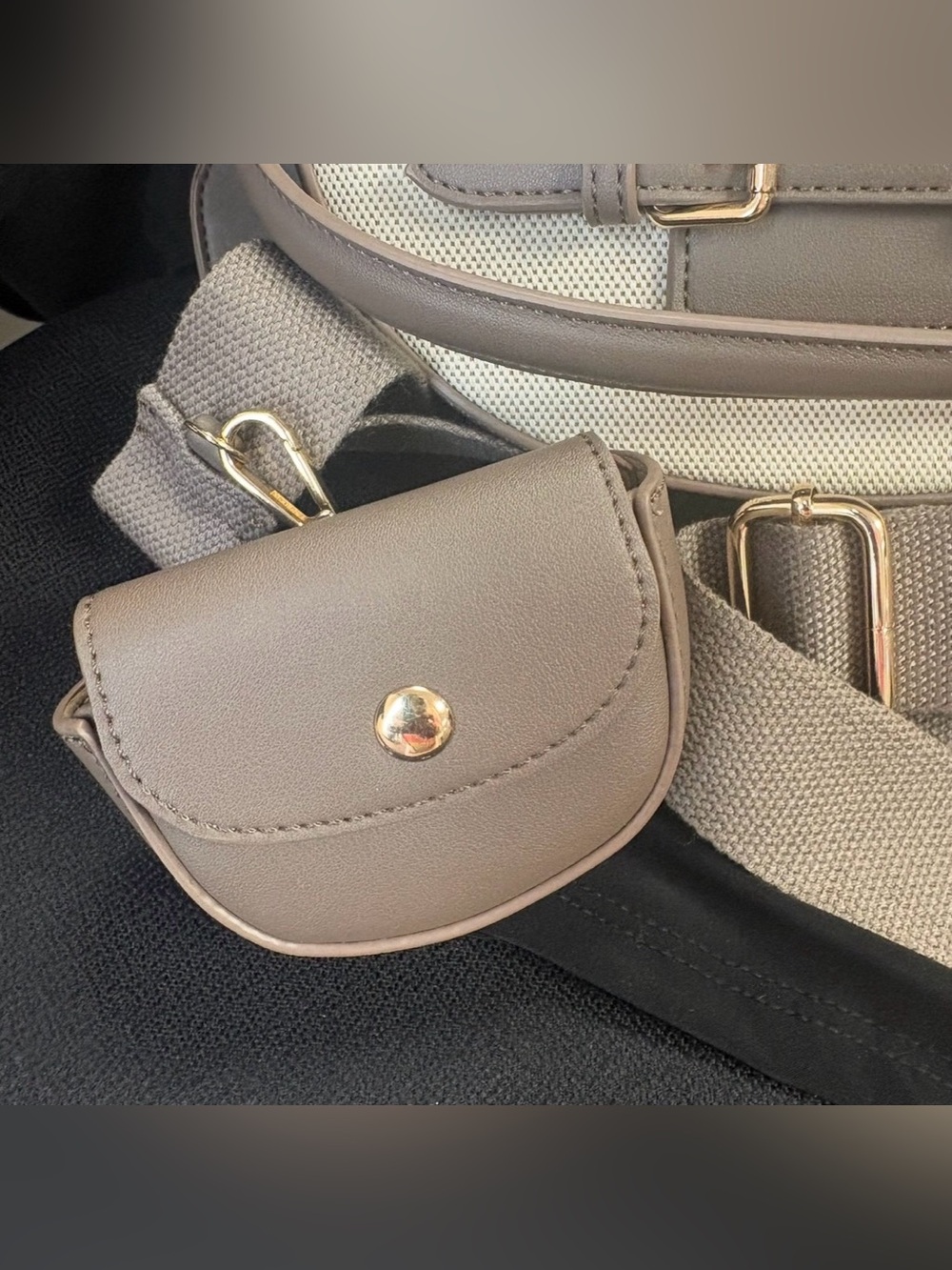 NWOT! GUCCIinspired Canvas Saddle Crossbody Bag - Picture 3 of 10